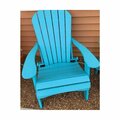 Kd Bufe 40 x 32 x 33 in. Folding Adirondack Chair, Aruba Blue KD2465136